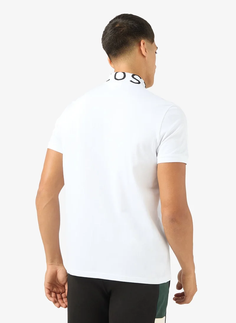 LACOSTE Jacquard Collar Stretch Polo